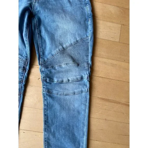 Hudson BNWOT blue Ethan biker skinny jeans moto sz 30